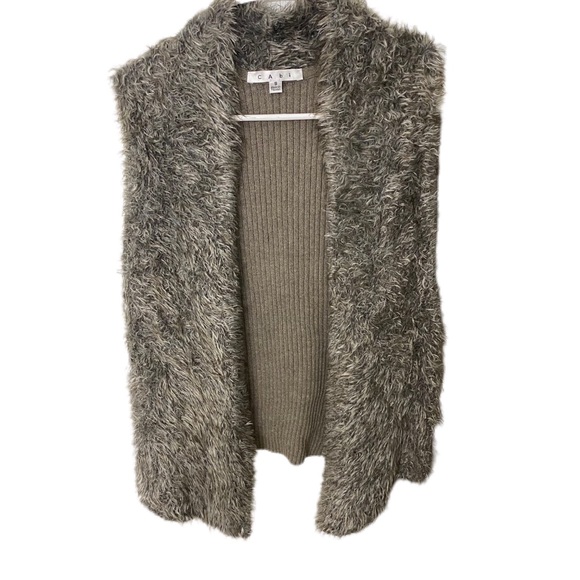 CAbi alpaca mohair blend fur vest small - Picture 2 of 5
